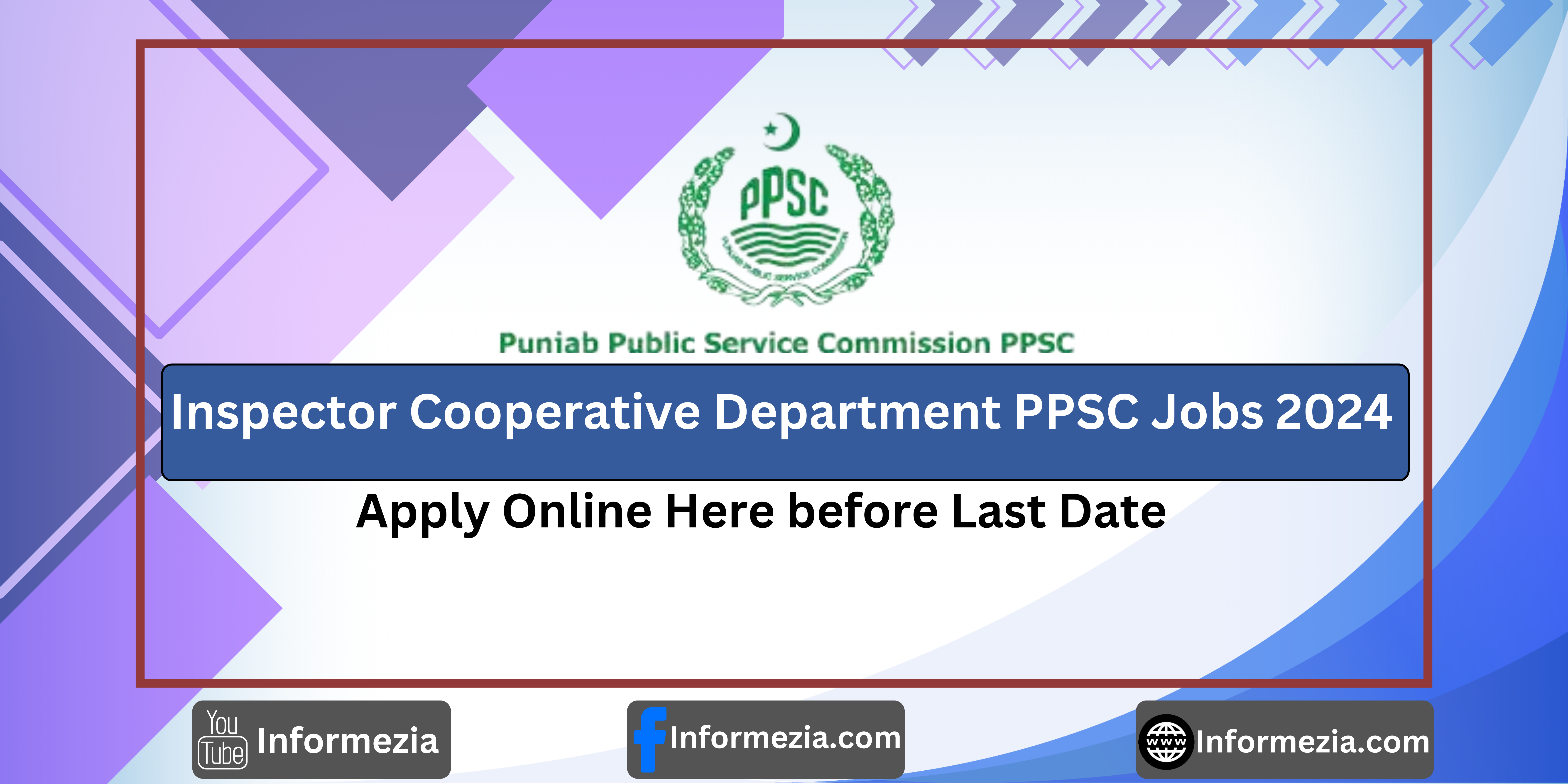 Inspector Cooperative Department PPSC Jobs 2024