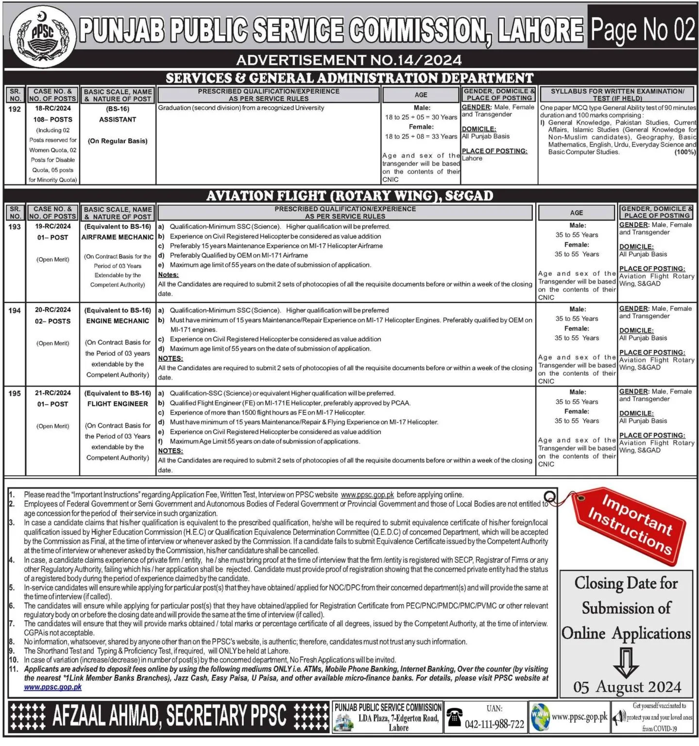 Punjab Public Service Commission PPSC Jobs