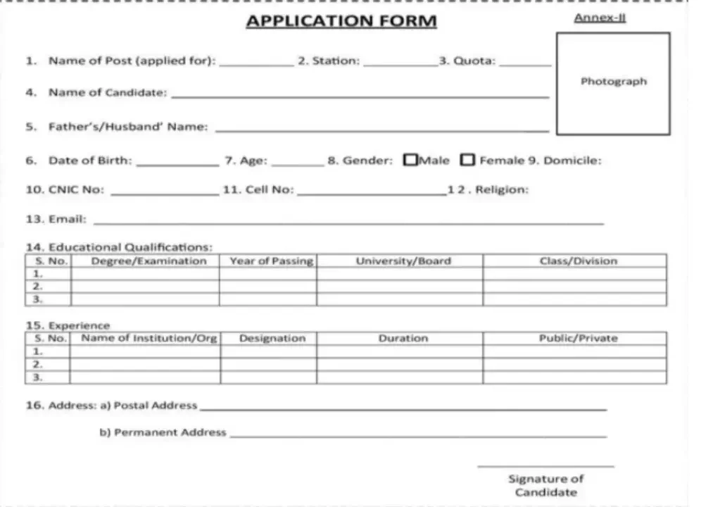 PID Application Form 2024