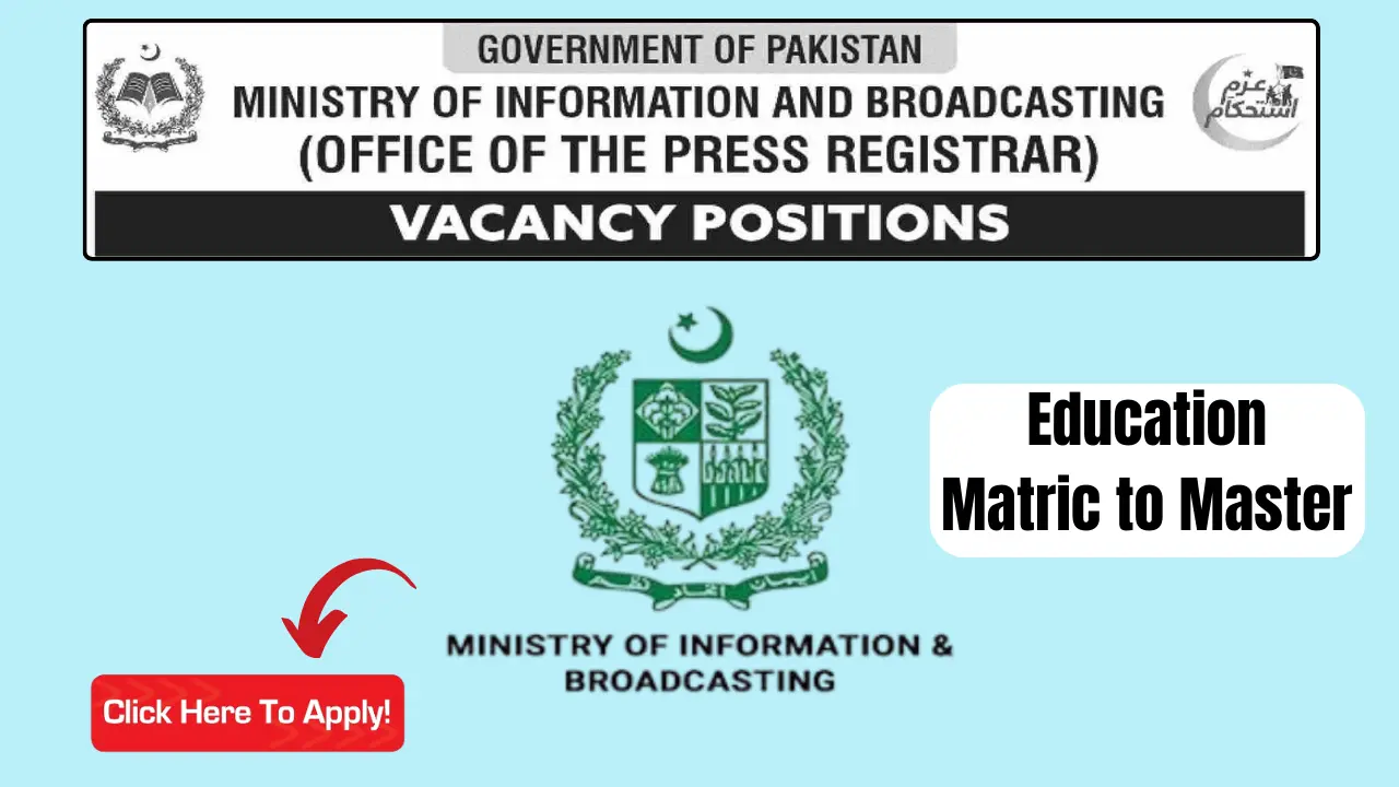 Ministry of information and broadcasting Islamabad jobs 2024