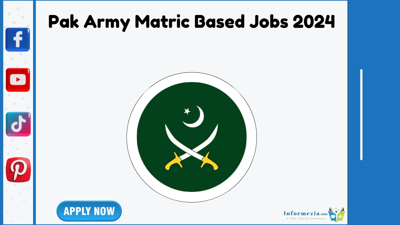 Pak Army Matric Based Jobs 2024