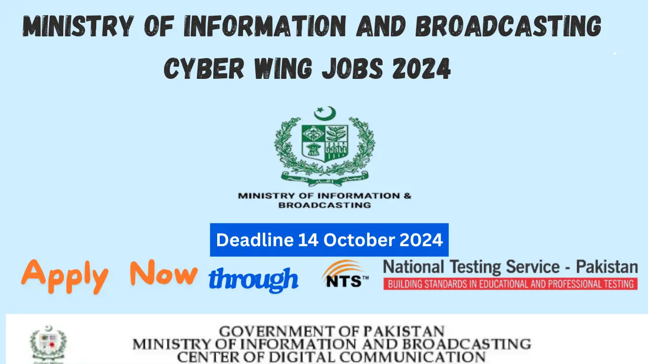 Ministry of Information and Broadcasting Cyber Wing Jobs 2024 Via NTS Online Apply